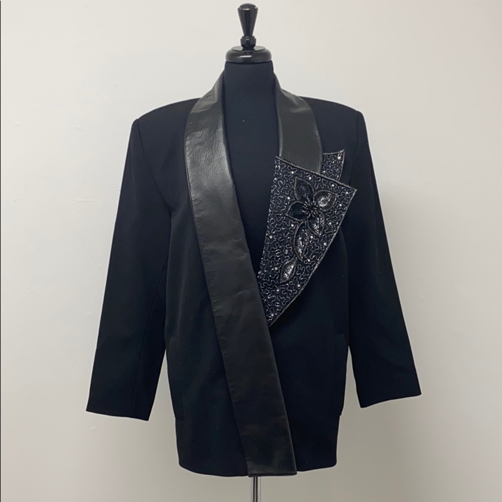 VINTAGE Joseph Ho Leather Blazer
